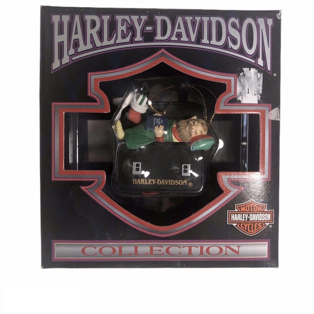 Harley Davidson Christmas Elf Saddle Bag Ornament